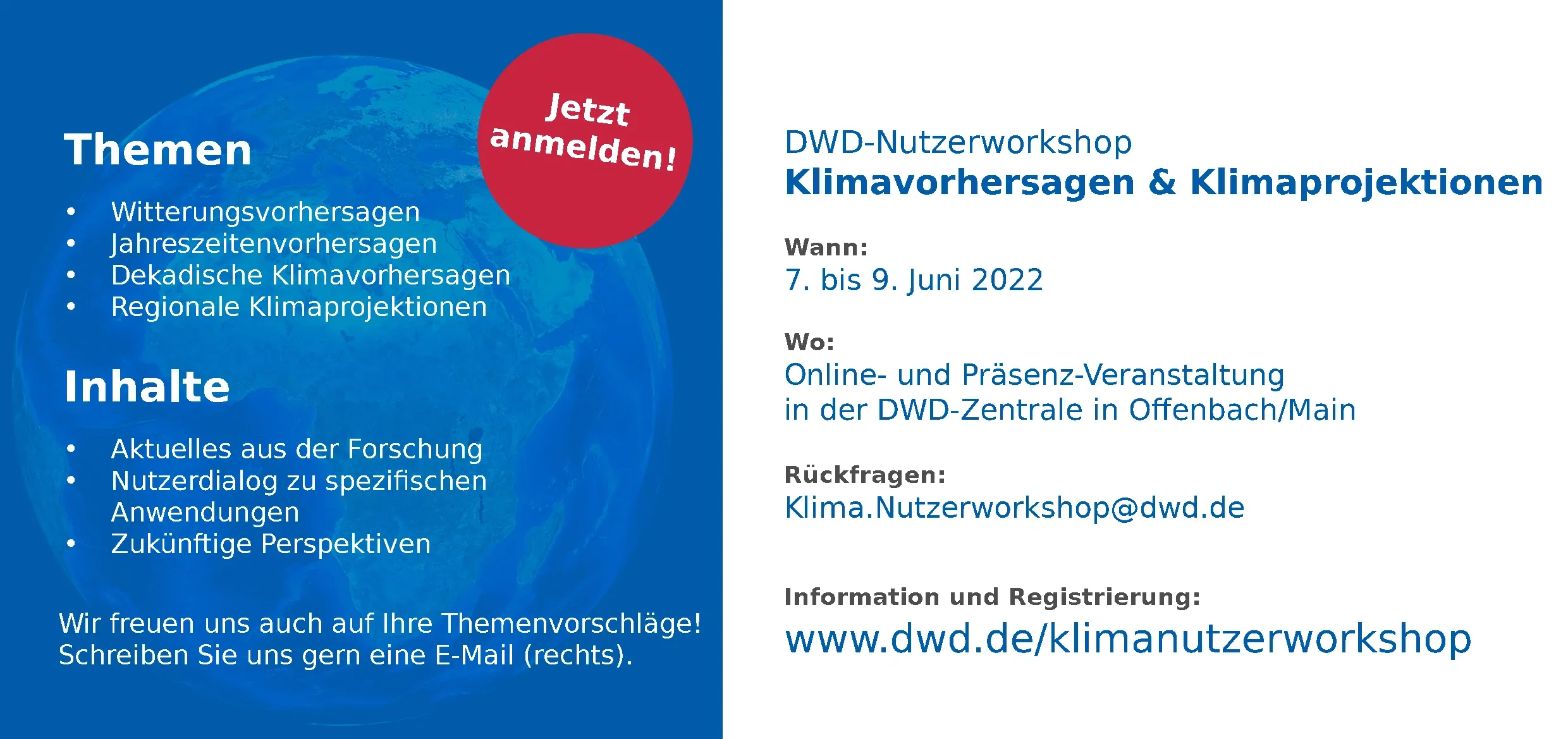 User Workshop on Climate Predictions and Climate Projections