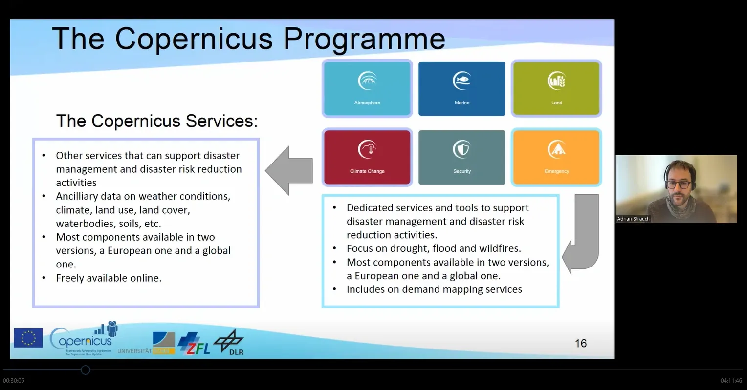 Online Training: Earth Observation for Disaster Risk Reduction 