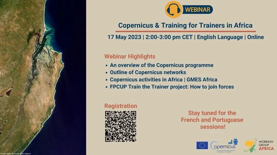Webinar #1: Copernicus and Training for Trainers in Africa: Registration is open!