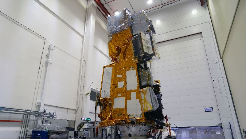 Metop satellite in a clean room.