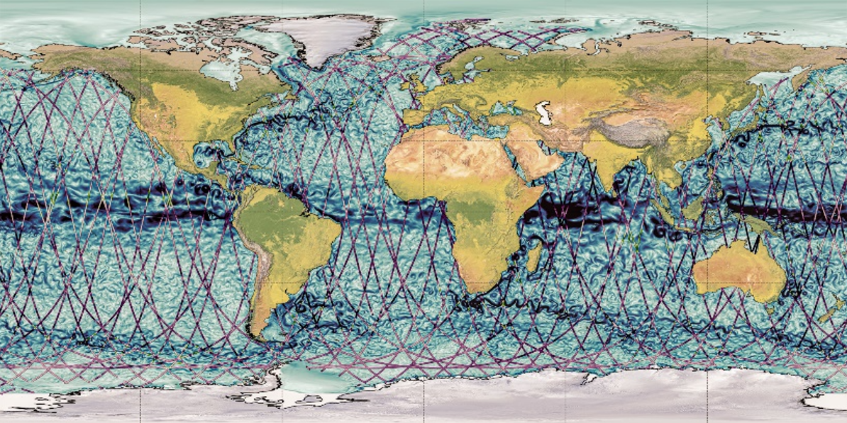 Datavisualisation of Sea Surface Height.