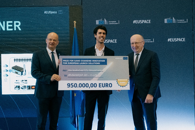 ArianeGroup’s high strength oxygen-compatible alloy, V-Loy, as one of the five projects awarded.